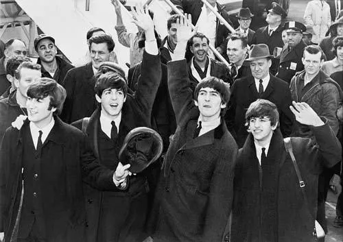 The Beatles в США, Джон Леннон – крайний слева. wikimedia