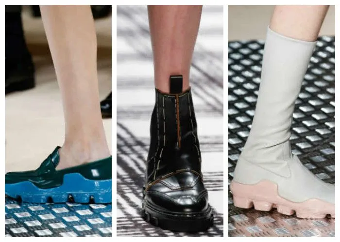 Модная обувь: ботинки с толстой тракторной подошвой