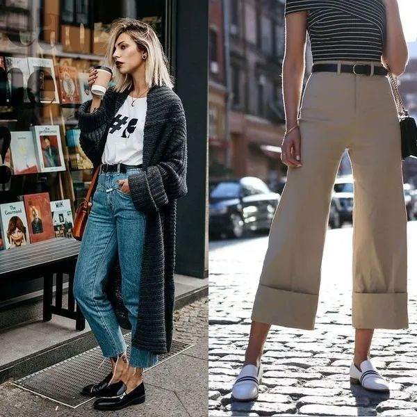 Примерьте два интересных лука с короткими джинсами и стильными бежевыми кюлотами.