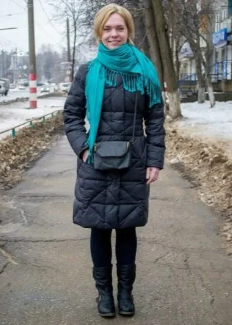 10 способов, как носить шарф зимой: с пальто, с пуховиком, с капюшоном. Как носить шарф с пуховиком 8