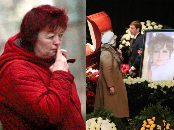 Дочь Гурченко на похоронах