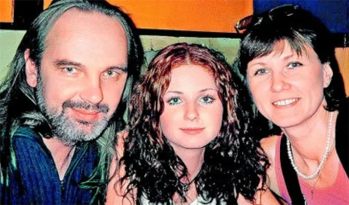 Лена Катина с родителями