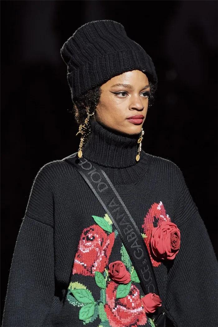 Модная вязаная шапка осень-зима 2020-2021 из коллекции Dolce & Gabbana