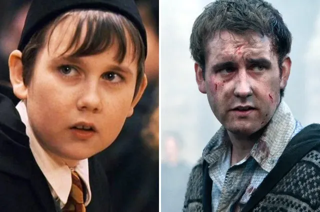 Невилл Долгопупс в фильмах «Гарри Поттер и философский камень», 2001 год и «Гарри Поттер и Дары Смерти», 2010 г. 