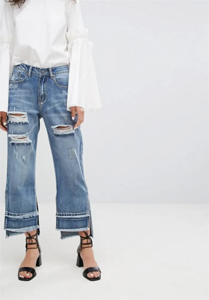 Широкие женские джинсы: модные и удобные. Как носить широкие джинсы 5