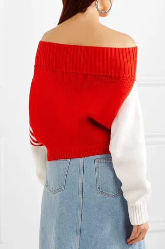 Модный тренд весны - свитер на одно плечо. Как носить кофту на плечах 36