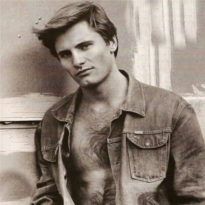 Киноактер Вигго Мортенсен в молодом возрасте.