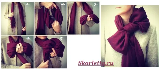 Как-завязать-шарф-на-шее-Способы-завязать-шарф-схемы-и-фото-38