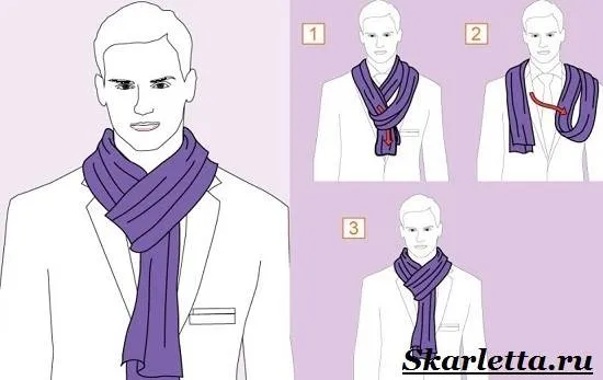 Как-завязать-шарф-на-шее-Способы-завязать-шарф-схемы-и-фото-24