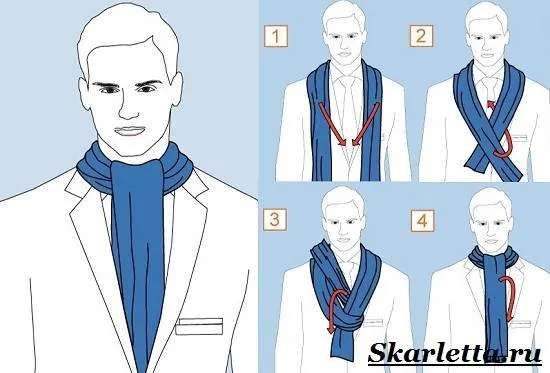 Как-завязать-шарф-на-шее-Способы-завязать-шарф-схемы-и-фото-25