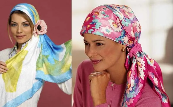 Как завязать шарф на голове: красивые и модные варианты. Как шарф завязать на голове 35