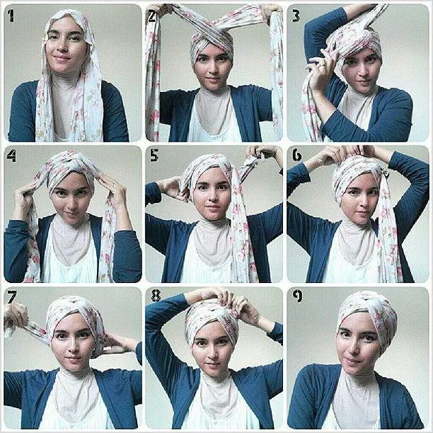Как завязать шарф на голове: красивые и модные варианты. Как шарф завязать на голове 10