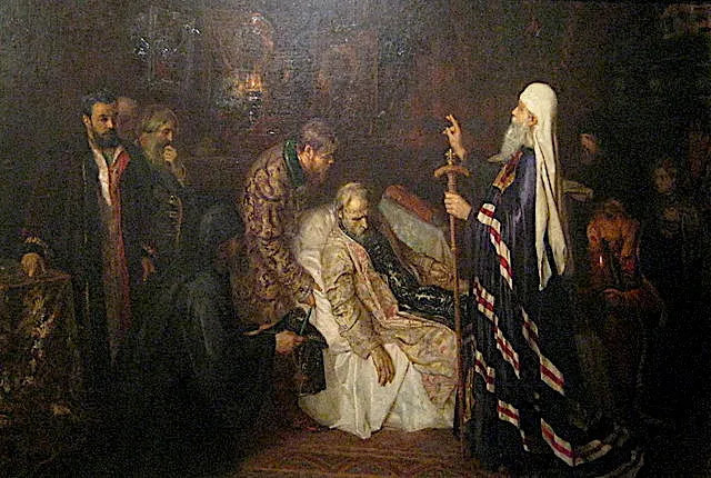 Василий III благословляет сына своего Ивана
