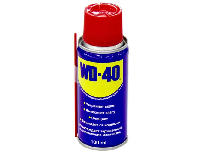 WD-40 для очистки чернил с поверхности