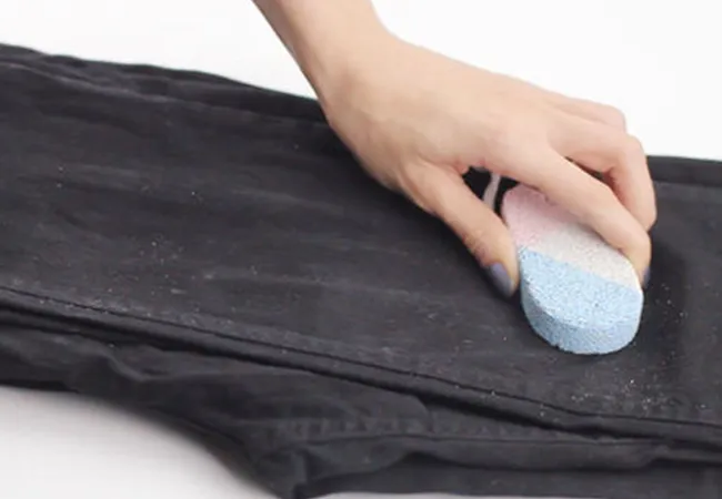 Удаление клея для джинсовой ткани