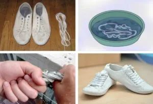 Как отмыть белые шнурки в домашних условиях — 10 способов. Как отбелить шнурки белые 4