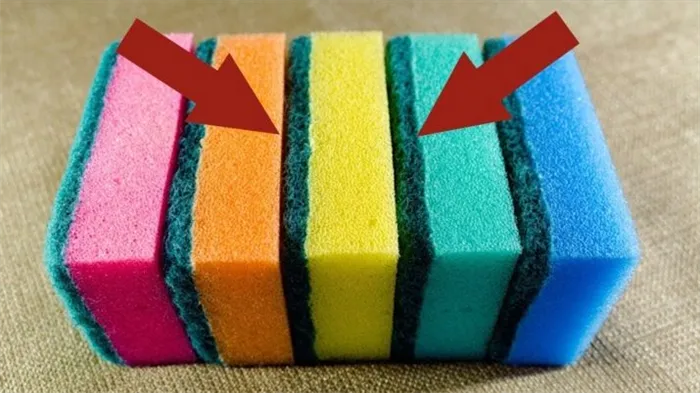 Почему губки для посуды разных цветов. Почему губки для мытья посуды разного цвета 4