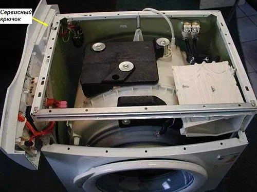 Снятие крышки стиральной машины