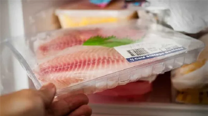 Срок хранения замороженной рыбы в морозильной камере.