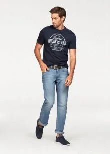 Как носить футболку с джинсами. Как носить свободную футболку с джинсами 19
