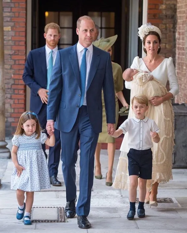 Герцоги Кембриджские со своими детьми Джорджем, Шарлоттой и Луи.