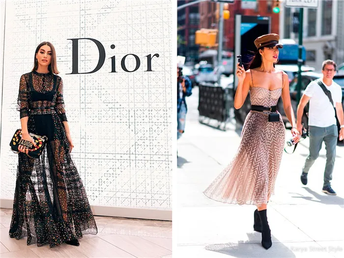 Платья Dior.