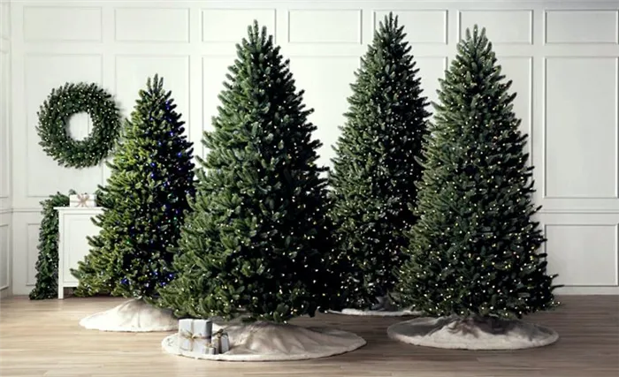 Фотографии искусственных рождественских елок в домашних условиях