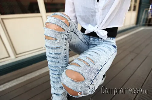 Порванные джинсы - молодежь или большее развлечение?