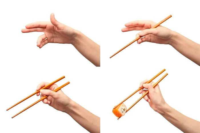 Тихий вечер с самураем: как правильно держать палочки для суши. Как держать палочки для суши 4