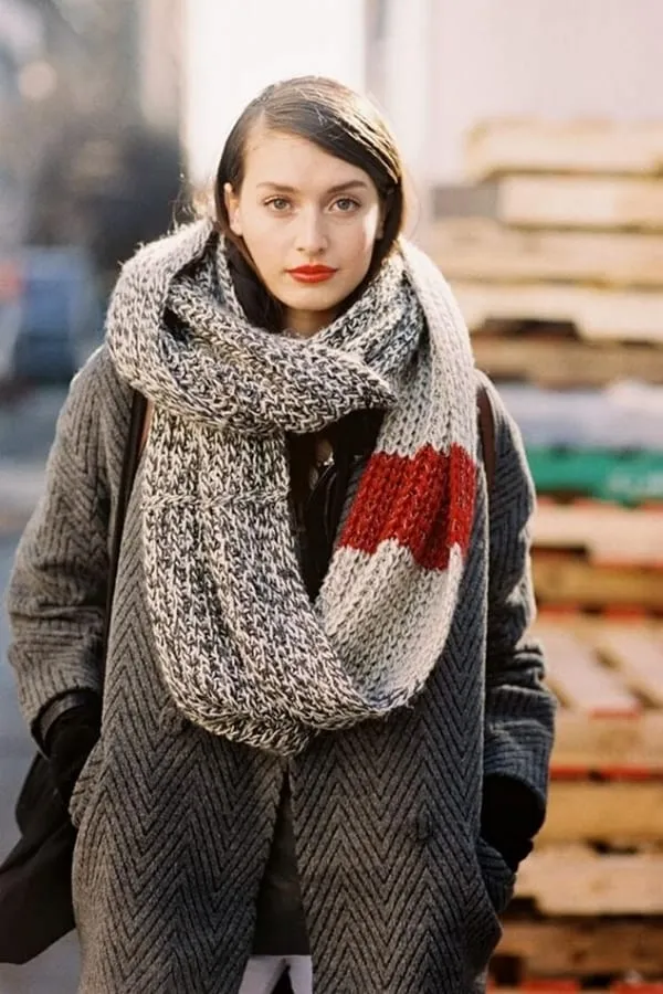 Как красиво носить шарф с пальто: ТОП стильных образов. Как носить шарф с пальто 5