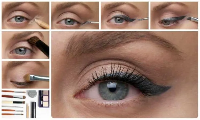 5 простых техник как увеличить глаза с помощью макияжа, пошагово, фото инструкция. Как вытянуть глаза с помощью макияжа 55