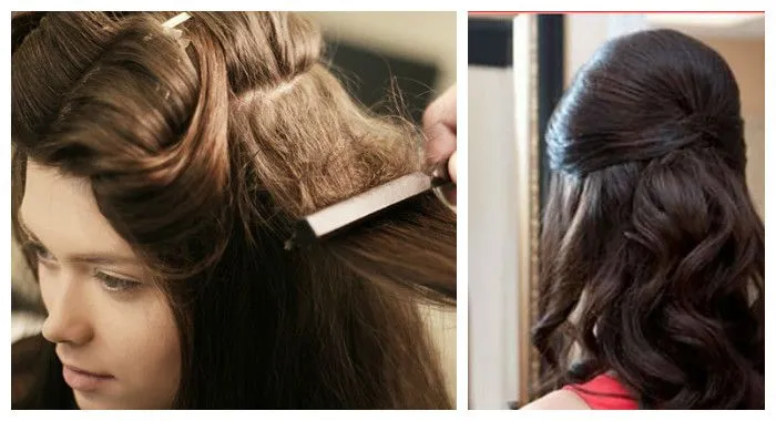 Вытянуть волосы вверх легко с помощью туслинга или шаньги и специальных бигуди для укладки, фото