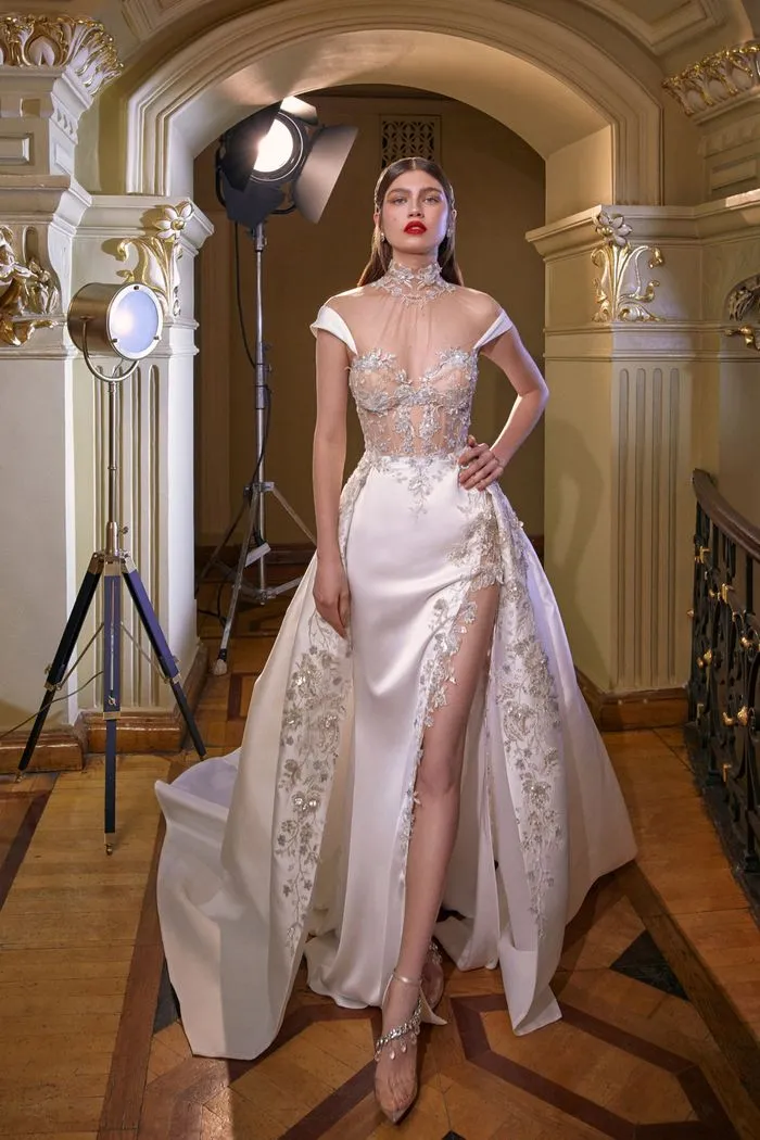 Свадебное платье Galia Lahav Collection 2020 с прозрачным корсетом