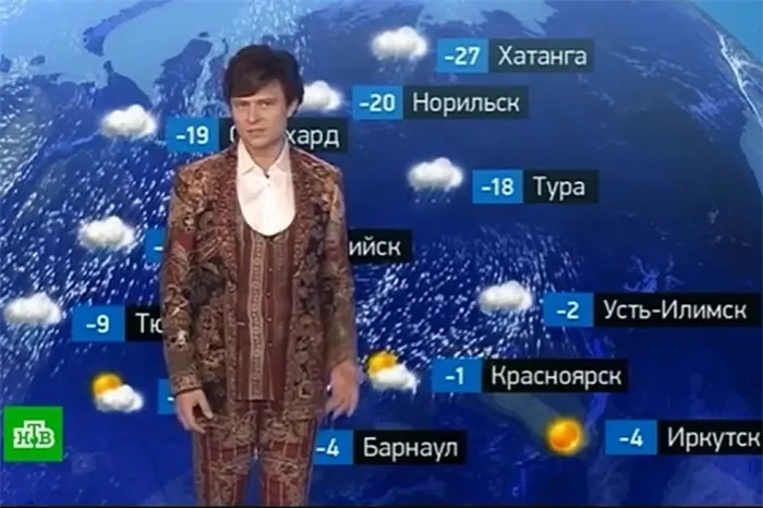 Прохор Шаляпин - ведущий прогноза погоды на канале НТВ