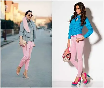 С чем носить розовые брюки – лучшие сочетания. Что одеть под розовые брюки 2