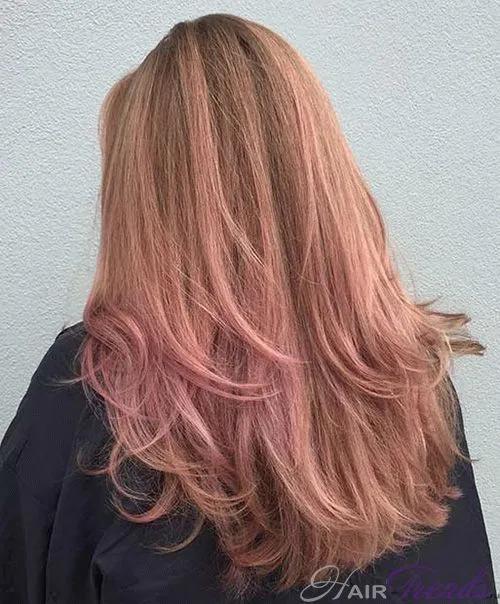 Цвет волос золотисто-розовый: как добиться, техника окрашивания, советы и рекомендации, фото. Как получить цвет розовое золото 20