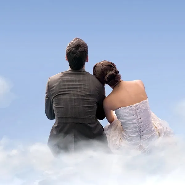 мужчина и женщина в небе