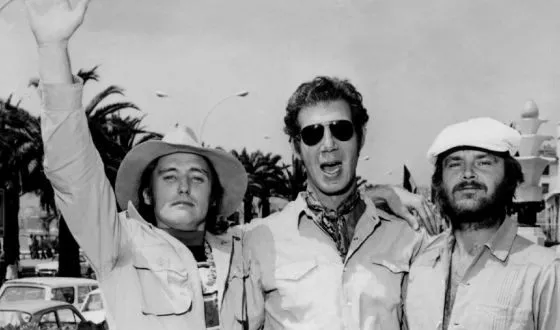 Джек Николсон, Деннис Хоппер и Питер Фонда, 1969 год.