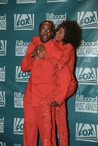 Уитни Хьюстон с мужем Бобби Брауном на церемонии вручения премии журнала Billboard в 1993 году