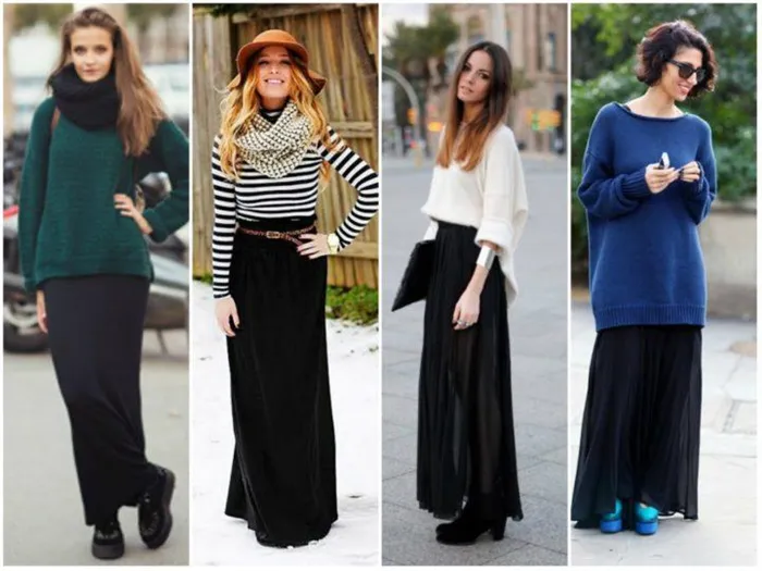 Такие разные черные юбки (50 фото) — С чем носить и как сочетать. Что можно одеть с черной юбкой 29