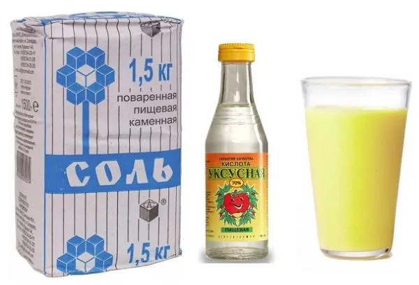 Соль, уксус и лимонный сок