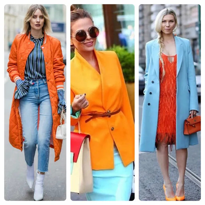 С каким цветом сочетается оранжевый цвет в одежде для женщин. Фото, кому идет, как выглядит, с чем носить. С каким цветом сочетается оранжевый? 8