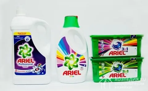 Гигант отрасли Ariel выпускает большую часть продукции в пластиковой таре, что снижает риск подделки