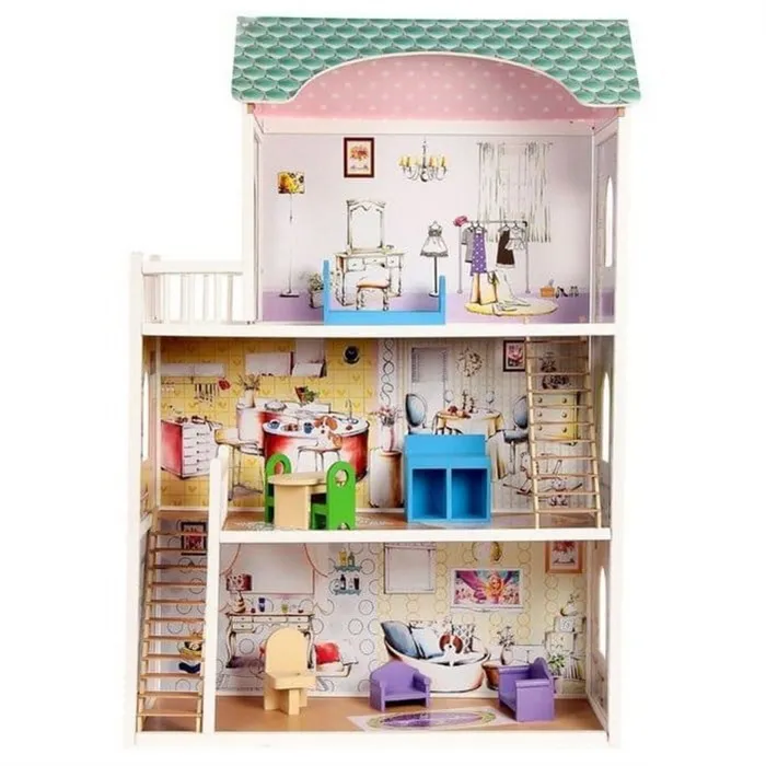 Пластиковые кукольные домики для Барби. Особенности, варианты, комплектации. Как выглядит дом барби? 11