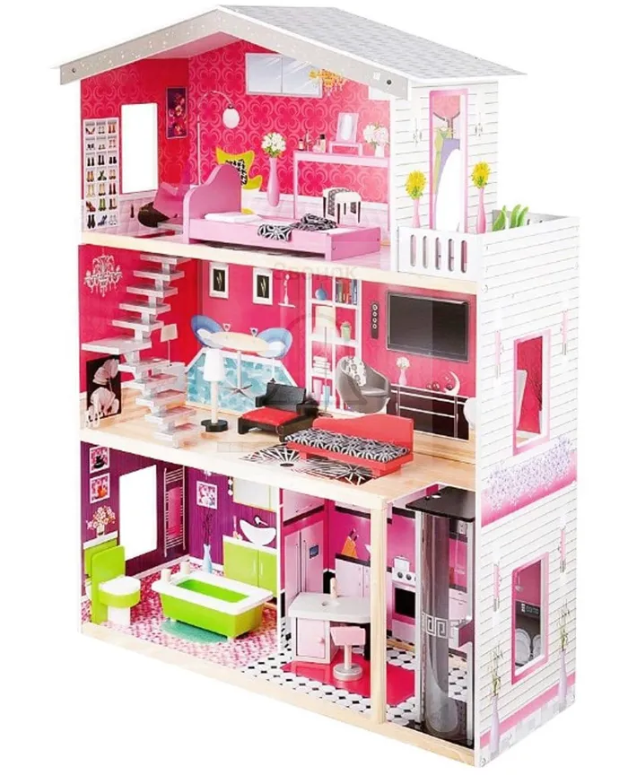Пластиковые кукольные домики для Барби. Особенности, варианты, комплектации. Как выглядит дом барби? 5
