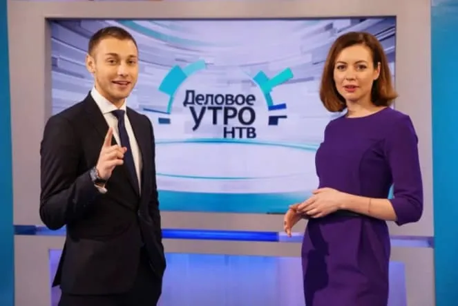 Игорь Лантратов и Татьяна Геворкян в передаче «Деловое утро НТВ»