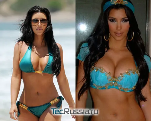 Ким Кардашян – фото до и после пластических операций