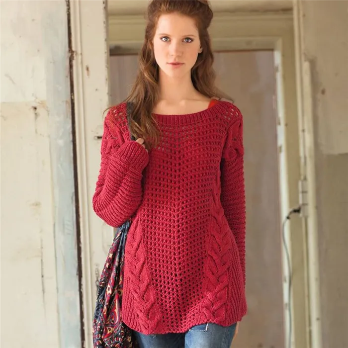 Вяжем свитер спицами, большая подборка схем и описаний. Как связать модный свитер? 32