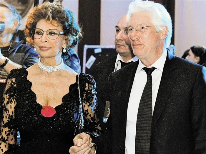 Ричард Гир с Софи Лорен в Москве