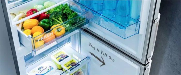 Организация пространства холодильника